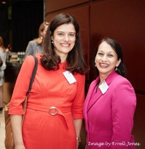 Miriam Clegg with Lopa Patel