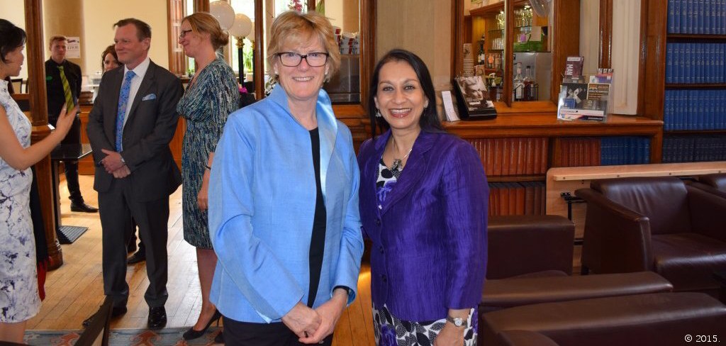 Professor Dame Sally Davies with Lopa Patel