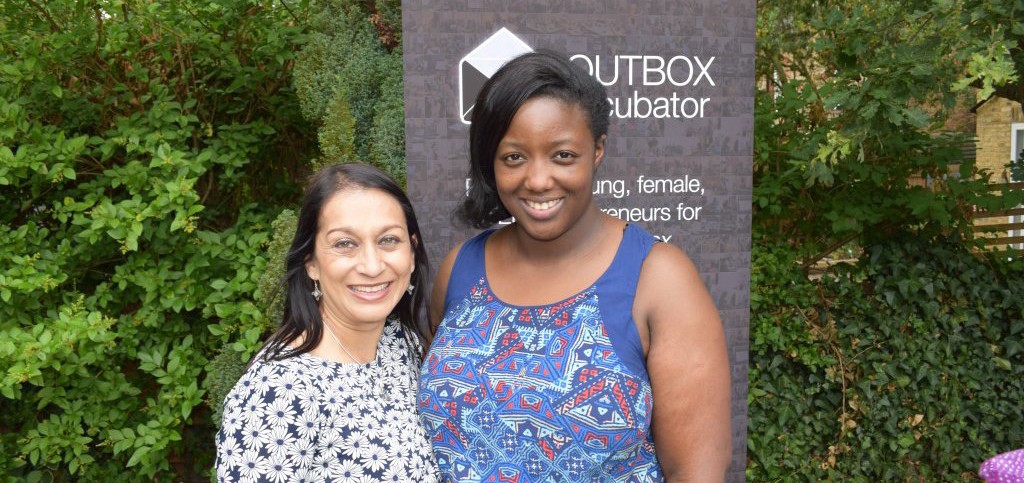 Lopa Patel MBE with Anne-Marie Imafidon of Stemettes who co-founded the Outbox Incubator for Girls