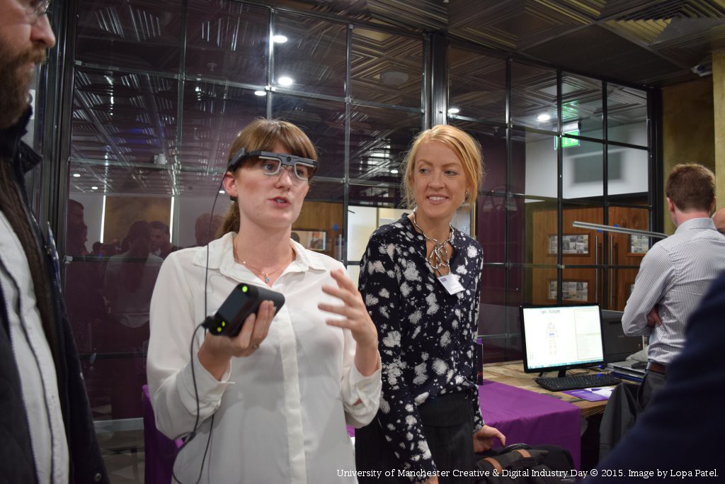 Display of new technology at the University of Manchester Creative & Digital Industries Day 2015. Image by Lopa Patel.
