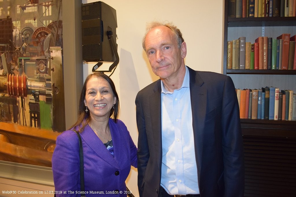 Lopa Patel MBE with Sir Tim Berners-Lee