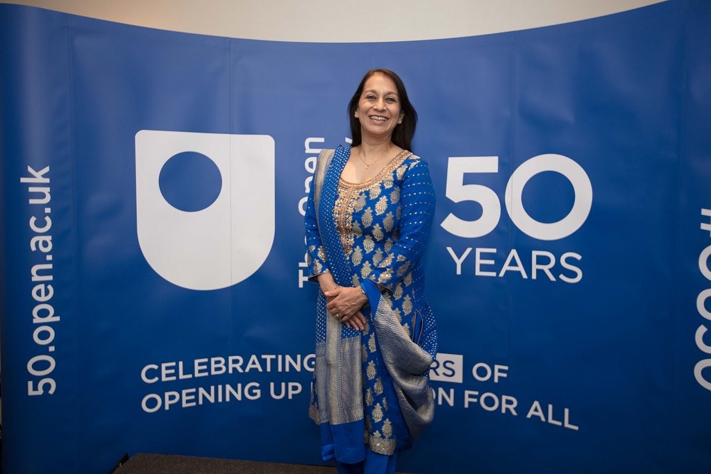 Lopa Patel the the OU 50th Birthday celebration