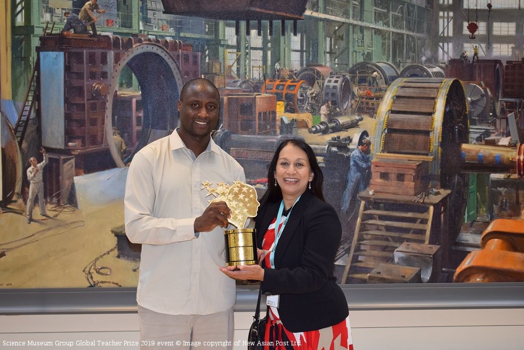 Peter Tabichi and Lopa Patel at the Science Museum