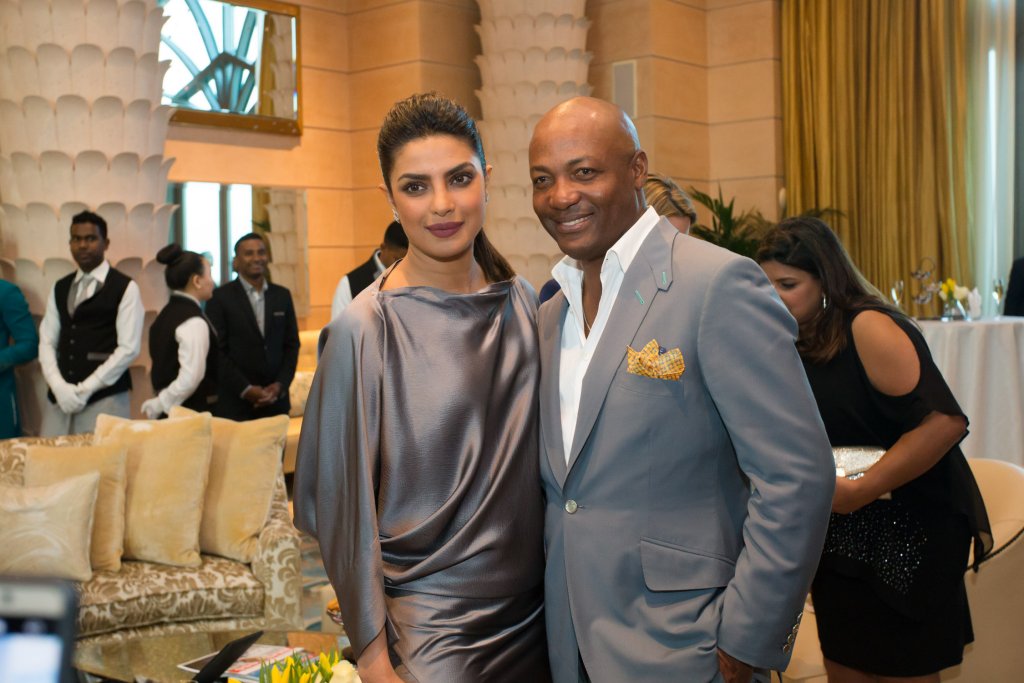 Priyanka Chopra and Brian Lara at GESF 2018