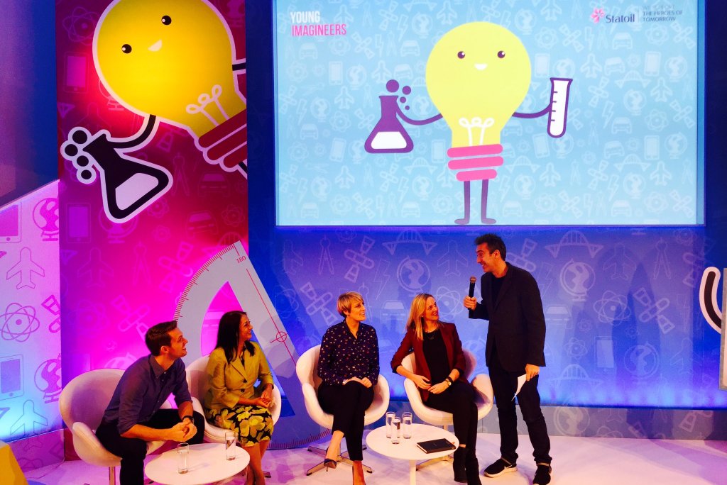 Young Imagineers 2017 judges Greg Foot, Lopa Patel, Steph McGovern and Jill Tully with presenter Dallas Campbell
